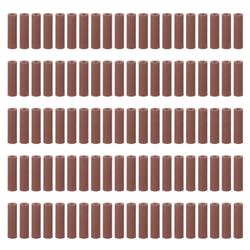 (Brown) 100pcs Gray Silicone Teeth Polishing Granules