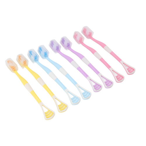 8pcs Flexible Long Handle Tongue Scraper 1