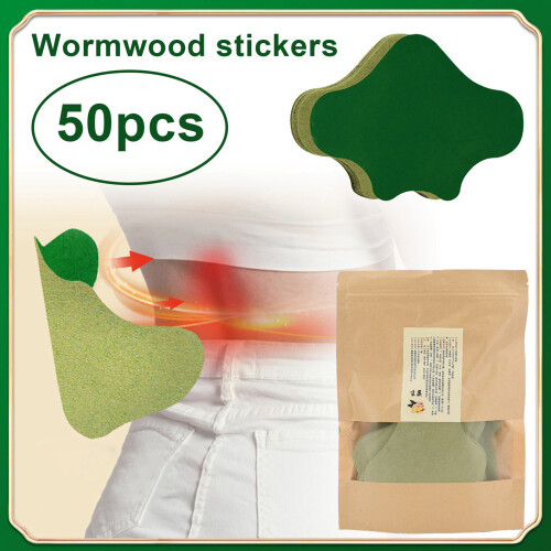 50pcs Mugwort Knee Moxibustion Patch Back Neck Pain