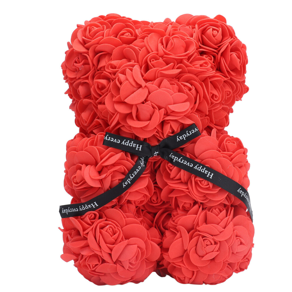 21cm Red Rose Shaped Artificial Flower Bear for Valentine's-image-OPC-PMMGD25-NEW