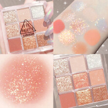 (01) 9-Farb Eyeshadow-Palette Glitter Matte für Damen & Mädchen