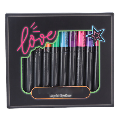 12 Farben UV-Neon Eyeliner Set Trocken