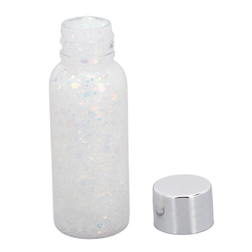 (#09 White) Glitzer Lidschatten Langhaltend Weiß #09