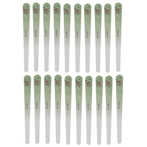 20x Waschbare Nagelfeilen doppelseitig 120/150 Grit Grün