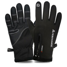 Waterproof Touchscreen Nylon Zipper Winter Sports Gloves for Men