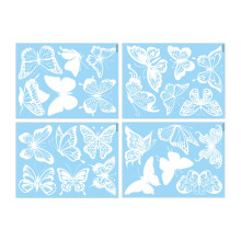 4 Blätter Schmetterling Vogel Kollision Fensteraufkleber Abnehmbar PVC