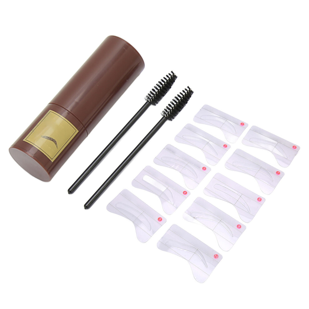Black Eyebrow Stamp Powder Stick Set Dark Filling 1.8G