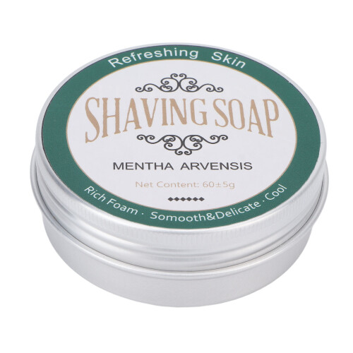 60g Mint Shaving Soap Softening Beard Moisturizing Cream