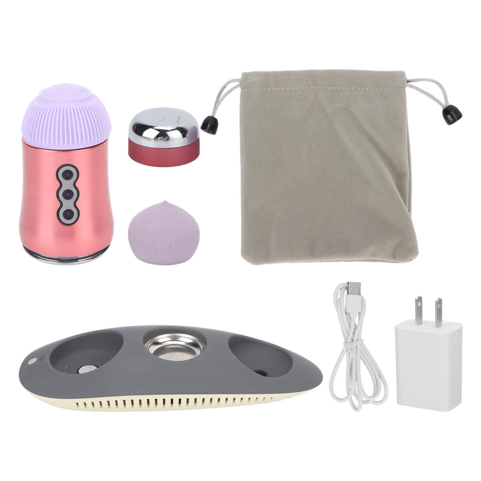 Electric Facial Cleansing Brush Hot Cold Compress Vibration