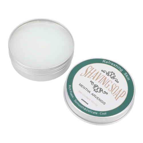 60g Mint Shaving Soap Softening Beard Moisturizing Cream 1