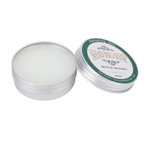 60g Mint Shaving Soap Softening Beard Moisturizing Cream 2