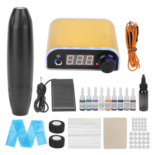 (EU Plug) Tätowierstift-Set 100-240V EU Fußpedal 1