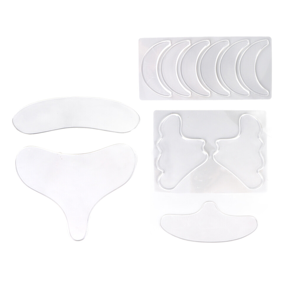 11pcs Reusable Washable Anti Wrinkle Silicone Face Eye Neck Patch Set