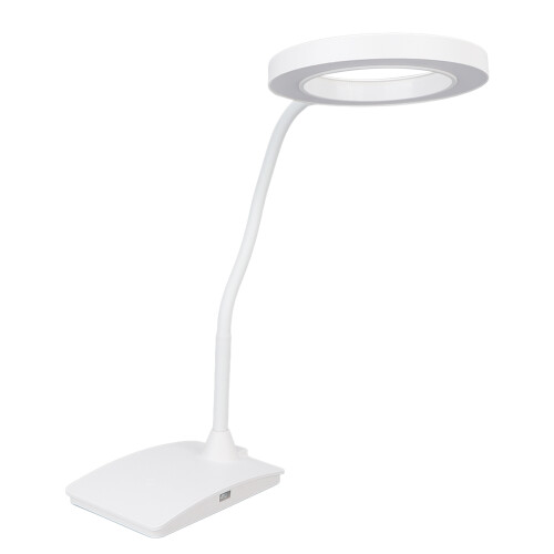 (White) LED Desk Lamp 360 Bendable Dimming 3 Color Modes USB 2