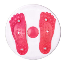 (Red) Twisting Waist Disc Shaping Rotating Board Fitness Equipment Home