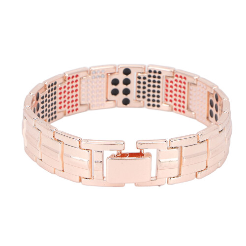 (Rose Gold) Magnetisch titanium armband roosgoud 2