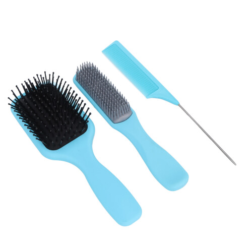 (Blue Boxed) 3 Pcs Hair Comb Set 9 Rows Cut Comb Kit Blue Boxed 2