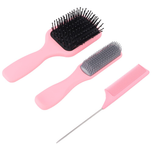 (Pink Boxed) 3 Pcs Hair Comb Set 9 Rows Cut Comb Kit Blue Boxed 1