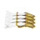 (White+Yellow) 4x Kappershaarklemmen (wit/geel) 5