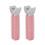 (Pink) 2pcs Rose Red Hair Volume Roller Curler Clip Styling Tool 2