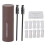 (Natural Brown) Eyebrow Stamp Shaping Kit with Brushes Brown 3