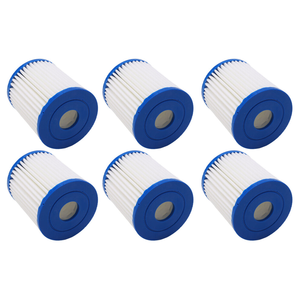 6Pcs Pool Water Pump Filter Cartridges 90X30x100mm Polyester Replacement 7621357199693