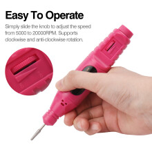 Elektrischer Nagelfeiler-Set 20000 U/min USB-Aufladbar 6 Bits
