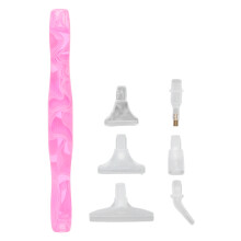 (Pink) Nail-Art Strass-Bohrstift 6 Köpfe DIY Diamant Kunst Rosa