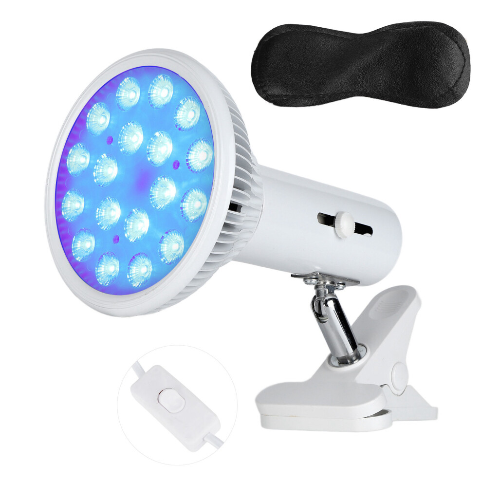 Blue/Light (Uk Plug) Therapy Lamp Portable Acne Jaundice Led 110-240V Eu Plug