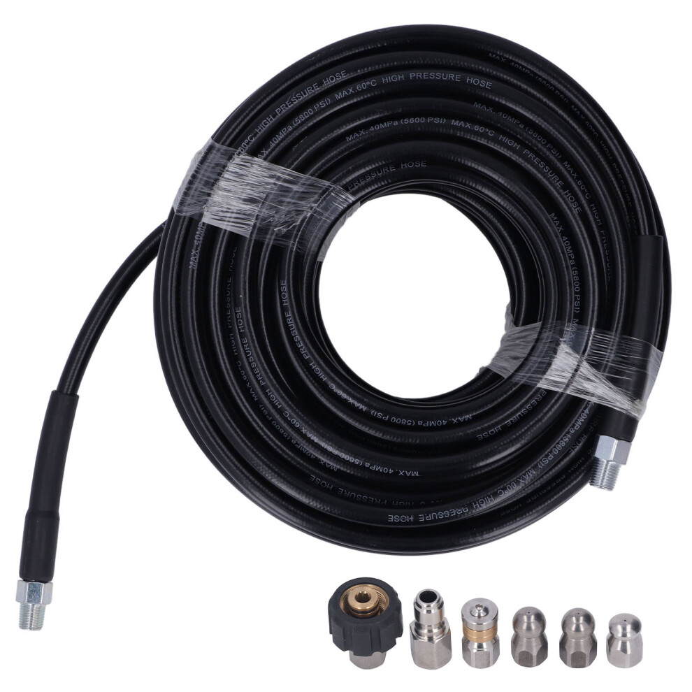 Pressure Washer Drain Cleaner Kit 100ft Sewer Jetter Hose 5800PSI 1/4 Inch NPT-image-OPC-PMMGVVV-NEW