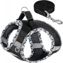 Dog Harness and Leash Set, No Pull Pet Harness for Small Dogs Easy Walking,Soft Breathable Small Dog Harness,Adjustable Reflective Step in Vest Harne