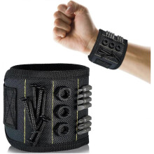 FUPUALL;Magnetic Wristband for Tools, 15 Magnets, Suitable for Screws, Wrenches, Screwdriver Bits, (1)