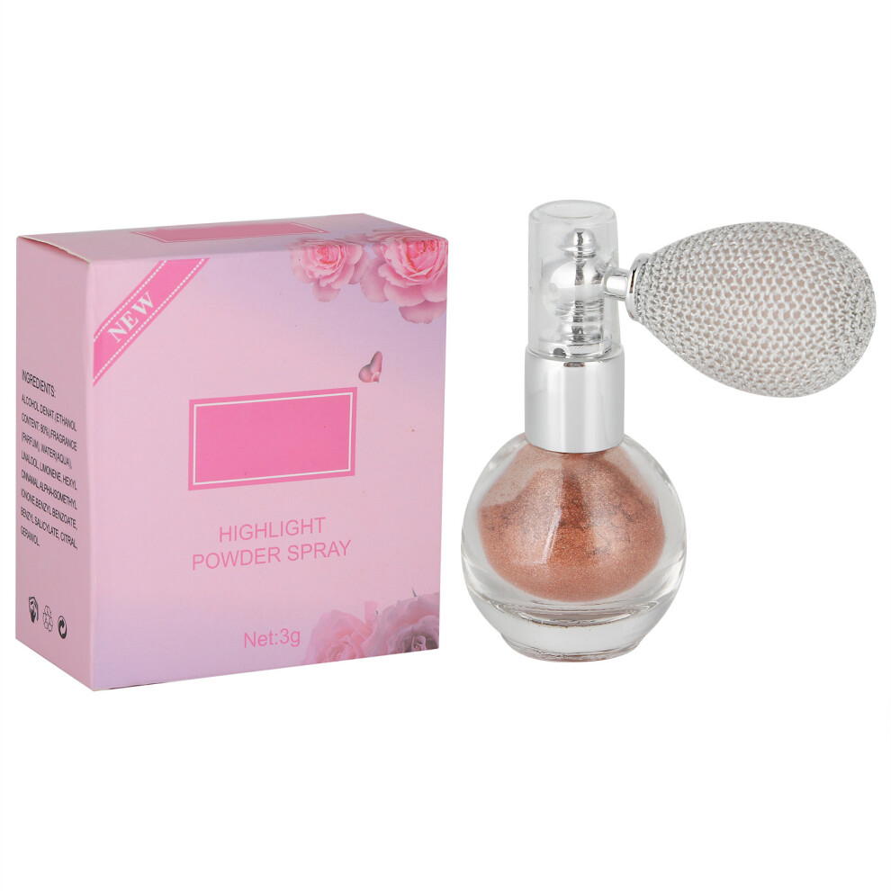Light (04) Highlighter Powder Spray Glitter Gloss For Face Body 3G