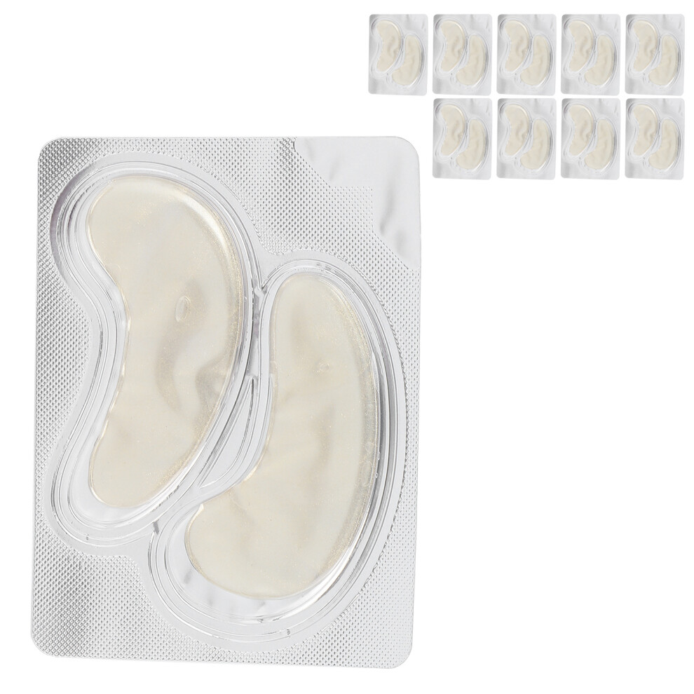 (Gold) 10pcs Under Eye Collagen Patches Dark Circles Fine Lines Silver