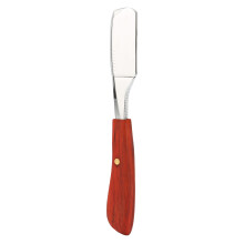 (Bright Silver) Rasierklingenhalter Holzgriff Vintage Silber