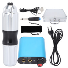 (EU Plug) Prof. Tattoo Kit Voeding Pedaal 90-265V Zilver