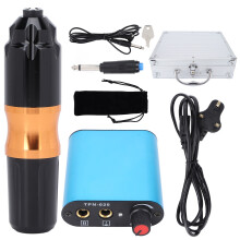 (UK Plug) Rotary Tattoo Kit Voeding Pedaal Zwart EU 90-265V