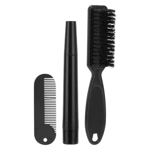 (Black) Herren-Bartstift-Set Nylonbürste 4 Spitzen Füllfeder Braun