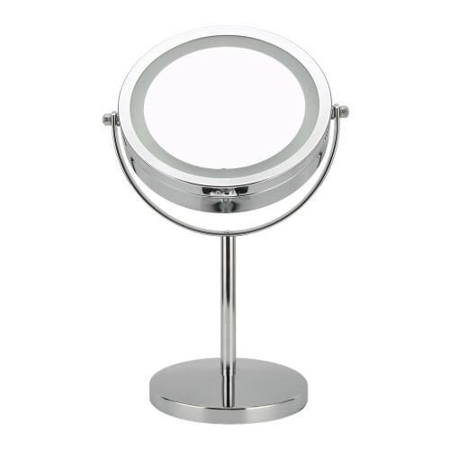 LED Light Makeup Mirror Round Double Sided Magnifying Standing 2