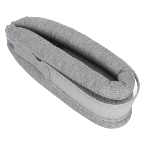 (Grey) Neck Support Sponge Cervical Tractor PVC Strap Brown 2