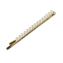 (F) Two-piece women's hair clip set (gold), buckle hair clip accessories, bridal pearl hair clips, bridesmaid girls' and children's hair clips.