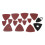 Oscillating Tool Sanding Pad Kit, Triangular & Finger, Grit 60-240 2
