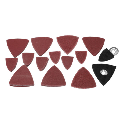 Oscillating Tool Sanding Pad Kit, Triangular & Finger, Grit 60-240 1