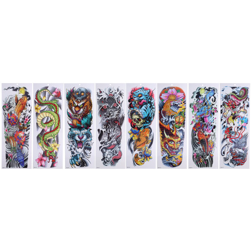 8 Blatt Vollärmel Tattoo Sticker Body Art
