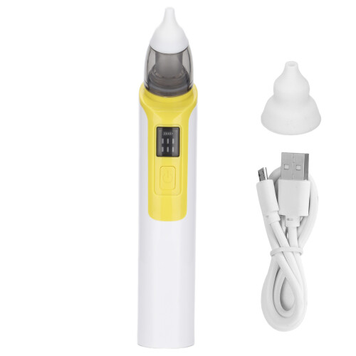 (Yellow) Aspiratore Nasale Bebe' Silicone Impermeabile Automatico