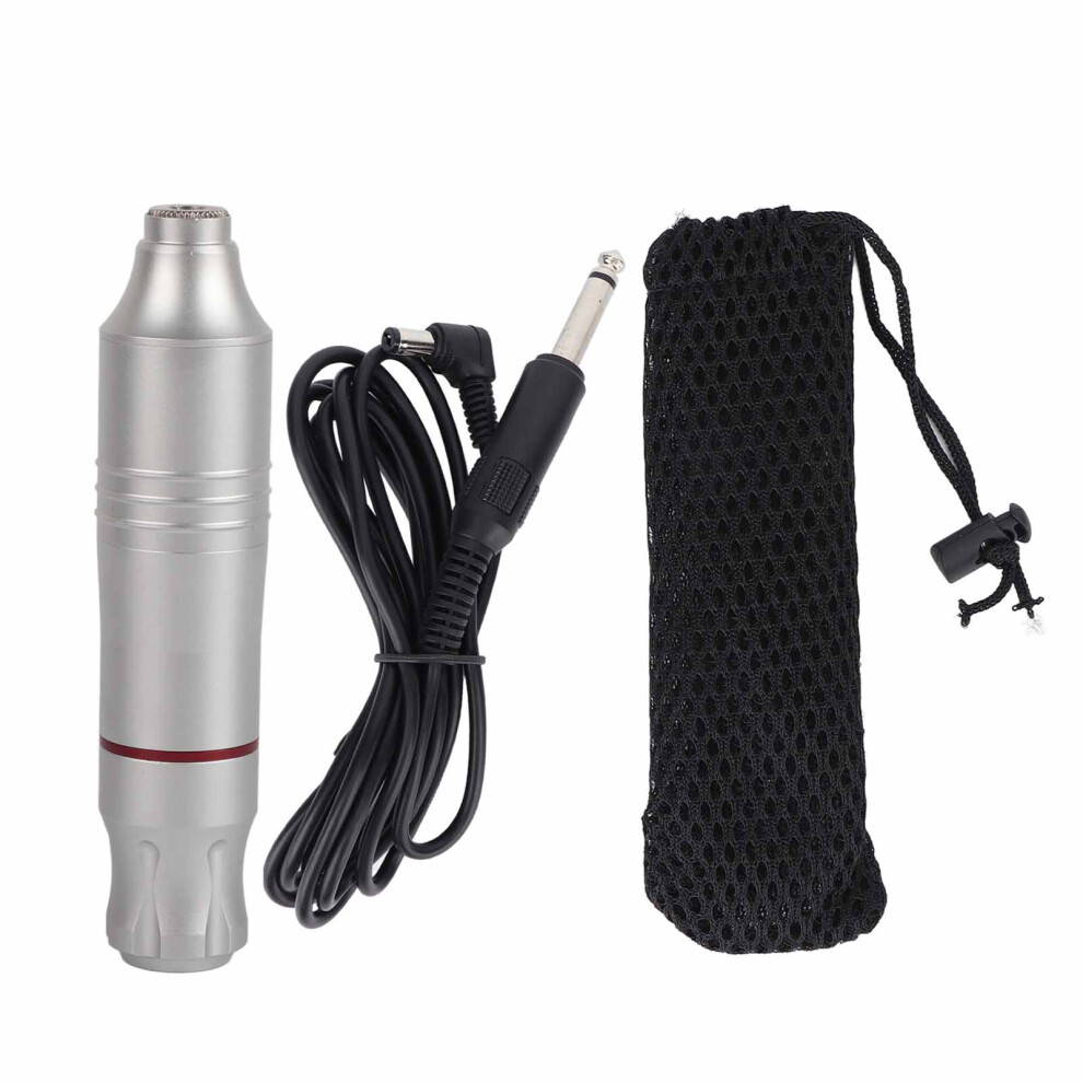 (Silver) Tattoo Machine Pen Aluminium Alloy DC Clip Cord Rotary Silver