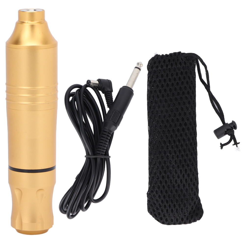 (Gold) Tattoo Machine Pen Aluminium Alloy DC Clip Cord Rotary Silver