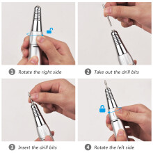 Akku-Nagelfeile 35000U/min mit LED & Halterung