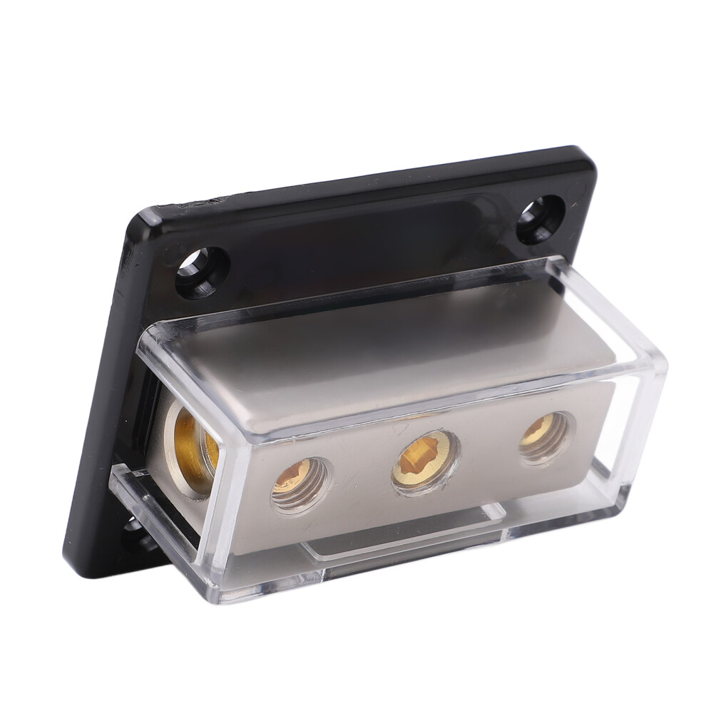 2 Way Power Distribution Block 0Ga In 4Ga Out Zinc Alloy Universal Car Audio 7891357202079