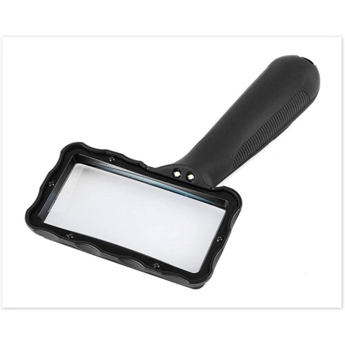 Magnifier With Lights Oblique-Handle Reading Magnifier 115x165x30 Rectangular Lens For Elderly, Students, Children 2